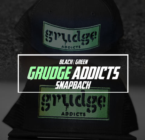Black / Green Grudge Addicts Snapback